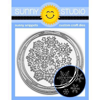 Sunny Studio Stanzschablonen - Snowflake Circle Frame